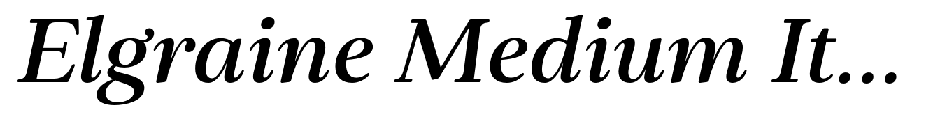 Elgraine Medium Italic